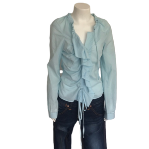 NWOT Groa button-up blouse adjustable collar